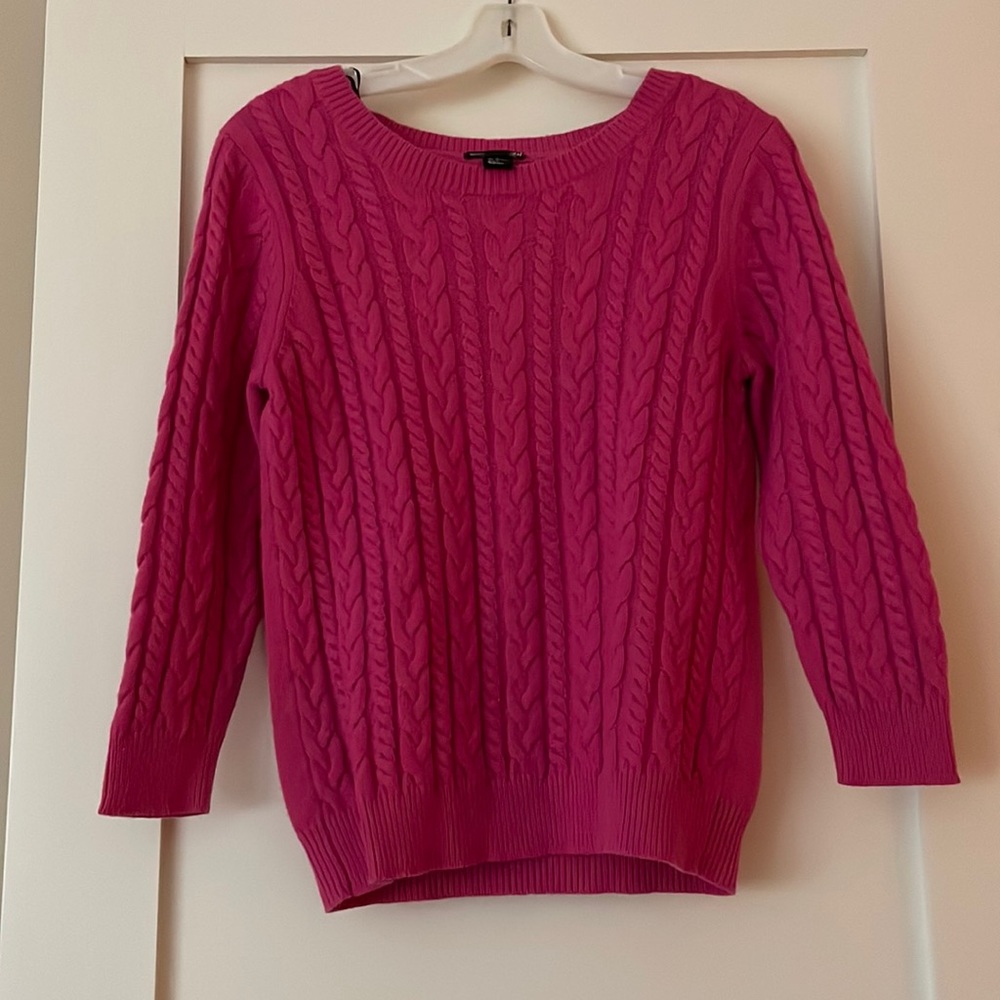 H&M basic pink cable knit sweater
